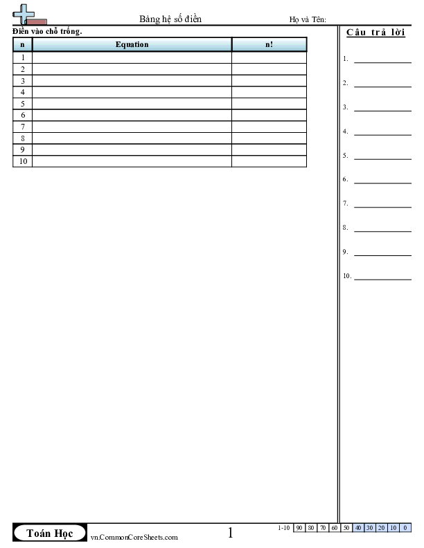  worksheet